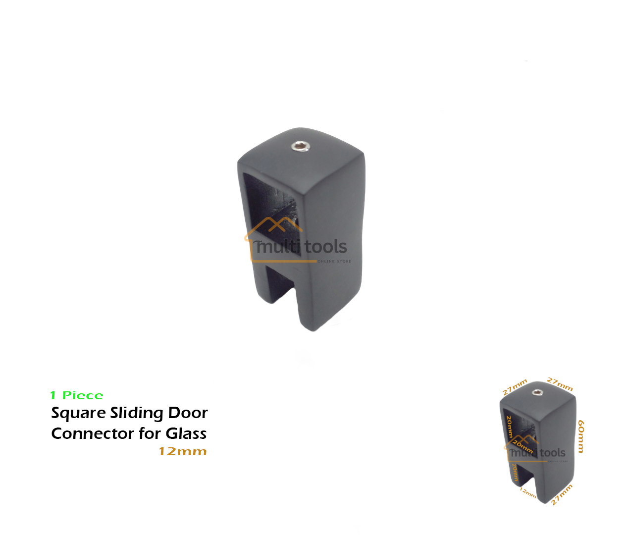 12mm Square Sliding Door Connector For Glass.